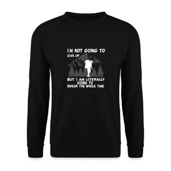 Wanderer Naturliebe Wandern Wandern Natur - Unisex Pullover - Schwarz - Vorne - Alina (178cm) & Michal (187cm)