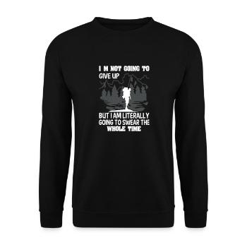 Wanderer Naturliebe Wandern Wandern Natur - Unisex Pullover - Schwarz - Vorne - Alina (178cm) & Michal (187cm)
