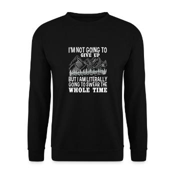 Funny hiking gift statement - Unisex Sweatshirt - black - Front - Alina (178cm) & Michal (187cm)