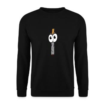 Je suis une cigarette heureuse mais mortelle - Sweat-shirt Unisexe - noir - Devant - Alina (178cm) & Michal (187cm)