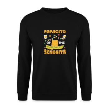 Let's Fiesta Papacito der Señorita Mexican Party - Unisex Pullover - Schwarz - Vorne - Alina (178cm) & Michal (187cm)