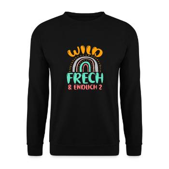 Wild Frech Und Endlich 2 - Unisex Pullover - Schwarz - Vorne - Alina (178cm) & Michal (187cm)