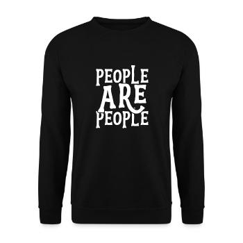 People Are People - Unisex Pullover - Schwarz - Vorne - Alina (178cm) & Michal (187cm)