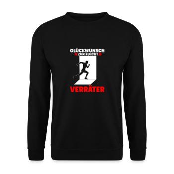 Jobwechsel Abschied Letzter Arbeitstag Beruf Arbei - Unisex Pullover - Schwarz - Vorne - Alina (178cm) & Michal (187cm)