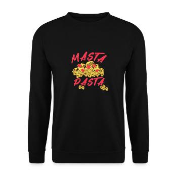 Master of Pasta - Unisex Sweatshirt - black - Front - Alina (178cm) & Michal (187cm)