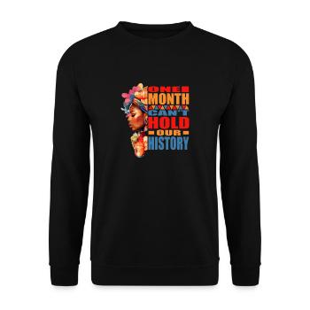 Black Pride African Women Black History Month - Unisex Sweatshirt - black - Front - Alina (178cm) & Michal (187cm)