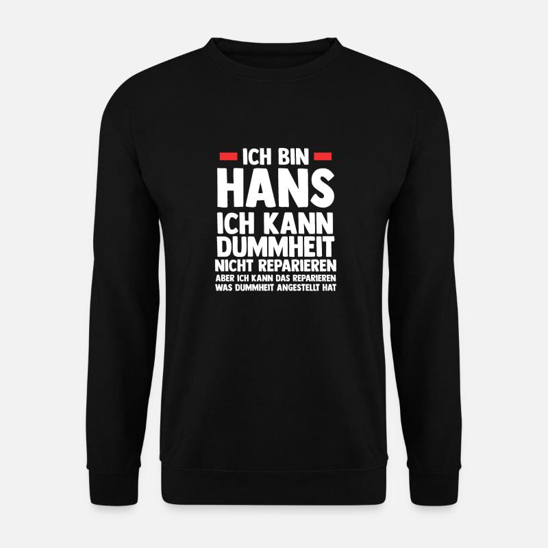 Hans - Unisex Pullover - Schwarz