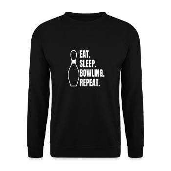 Bowling Kegelverein Bowlingverein Bowler Kegeln - Sweat-shirt Unisexe - noir - Devant - Alina (178cm) & Michal (187cm)