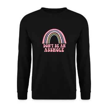 Don't Be An Asshole Funny - Unisex Sweatshirt - black - Front - Alina (178cm) & Michal (187cm)