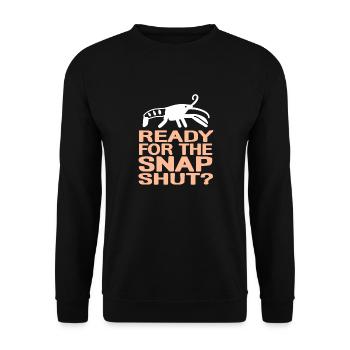 Ready For The Snap Shut? Funny Pistol Shrimp - Unisex Pullover - Schwarz - Vorne - Alina (178cm) & Michal (187cm)