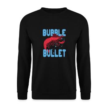 Bubble Bullet Retro Funny Pistol Shrimp Designs - Sweat-shirt Unisexe - noir - Devant - Alina (178cm) & Michal (187cm)