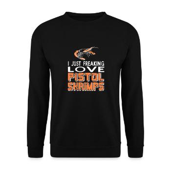 I Just Freaking Love Pistol Shrimps Retro Funny - Sweat-shirt Unisexe - noir - Devant - Alina (178cm) & Michal (187cm)