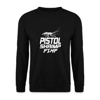 Pistol Shrimp Pimp Retro Funny Pistol Shrimp - Unisex Sweatshirt - black - Front - Alina (178cm) & Michal (187cm)