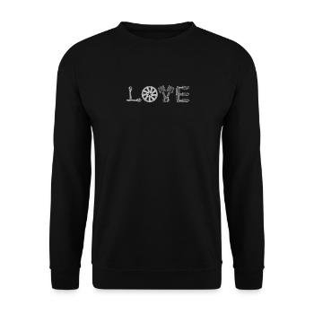 LOVE Tuning PS-Lovers Car Screwdriver - Unisex Sweatshirt - black - Front - Alina (178cm) & Michal (187cm)