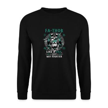 Men's Vathor - Father's Day Father's Day Gift Viking - Unisex Sweatshirt - black - Front - Alina (178cm) & Michal (187cm)