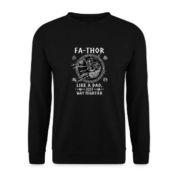 Men's Vathor - Father's Day Father's Day Gift Viking - Unisex Sweatshirt - black - Front - Alina (178cm) & Michal (187cm)