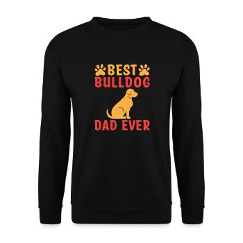 BESTER BULLDOGGEN-VATER ALLER ZEITEN - Unisex Pullover - Schwarz - Vorne - Alina (178cm) & Michal (187cm)