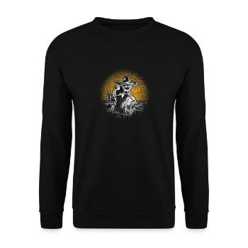 Mexican Skeleton Dead Pistolero Tequila - Unisex Sweatshirt - black - Front - Alina (178cm) & Michal (187cm)