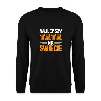 Vatertag Polen Polnischer Spruch Vater Papa - Unisex Pullover - Schwarz - Vorne - Alina (178cm) & Michal (187cm)