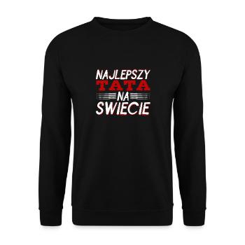 Ojciec Tata Vater Polska Polnischer Papa Spruch - Unisex Pullover - Schwarz - Vorne - Alina (178cm) & Michal (187cm)