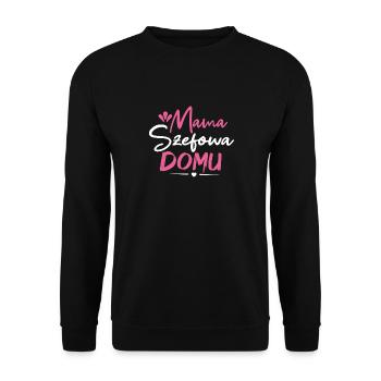 Polnische Mama Mutter Polen Geschenk Polska - Unisex Pullover - Schwarz - Vorne - Alina (178cm) & Michal (187cm)