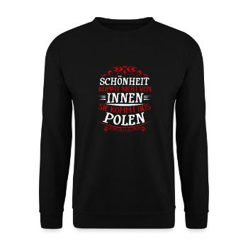 Beziehung Polnische Freundin Polin Polska Frauen - Unisex Pullover - Schwarz - Vorne - Alina (178cm) & Michal (187cm)