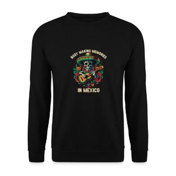 Busy Making Memories In Mexico Pride Mexicano Mexi - Unisex Pullover - Schwarz - Vorne - Alina (178cm) & Michal (187cm)