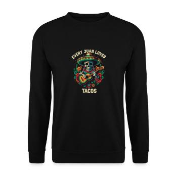 Tous les Juan Love Tacos Taco Eater Nourriture mexicaine - Sweat-shirt Unisexe - noir - Devant - Alina (178cm) & Michal (187cm)