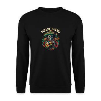 Feelin Bueno Mexican Life Mexique Pride Country - Sweat-shirt Unisexe - noir - Devant - Alina (178cm) & Michal (187cm)