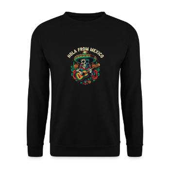 Hola Mexico Mexican Life Mexicano Mexicana Country - Unisex Pullover - Schwarz - Vorne - Alina (178cm) & Michal (187cm)