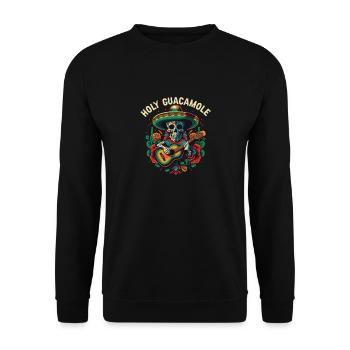 Holy Guacamole Lover Avocado Vegetarian Guac Dip - Unisex Pullover - Schwarz - Vorne - Alina (178cm) & Michal (187cm)