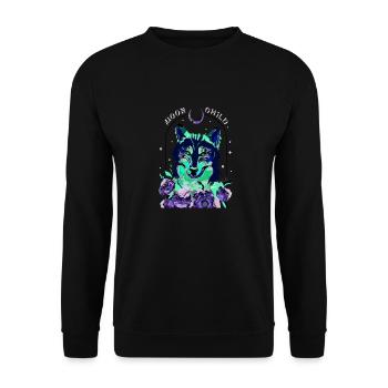 wolf - Unisex Pullover - Schwarz - Vorne - Alina (178cm) & Michal (187cm)