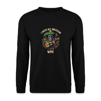 Je déteste ma femme mexicaine Mexique Pride Country - Sweat-shirt Unisexe - noir - Devant - Alina (178cm) & Michal (187cm)