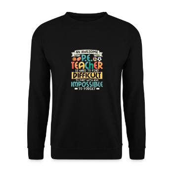 An Awesome P.E.Teacher Is Hard To Find Physical Ed - Unisex Sweatshirt - black - Front - Alina (178cm) & Michal (187cm)