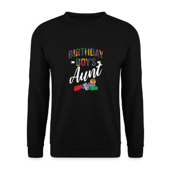 Building blocks of the birthday boy's aunt - Unisex Sweatshirt - black - Front - Alina (178cm) & Michal (187cm)