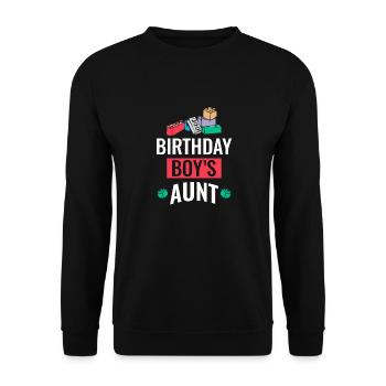 Blocs de construction de la tante du garçon d’anniversaire - Sweat-shirt Unisexe - noir - Devant - Alina (178cm) & Michal (187cm)