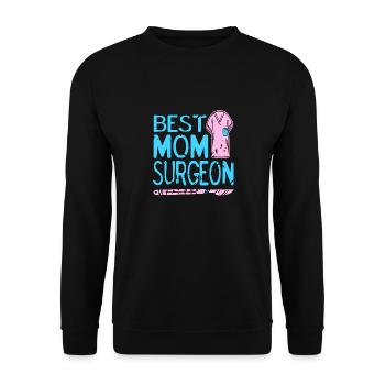 Best MOM Surgeon Retro Vintage Surgeon Designs - Unisex Pullover - Schwarz - Vorne - Alina (178cm) & Michal (187cm)