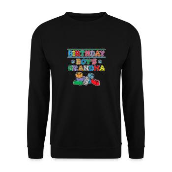 Birthday Kids Grandma Building Blocks - Sweat-shirt Unisexe - noir - Devant - Alina (178cm) & Michal (187cm)