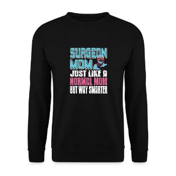 Chirurgien MOM comme un MOM normal mais beaucoup plus intelligent - Sweat-shirt Unisexe - noir - Devant - Alina (178cm) & Michal (187cm)