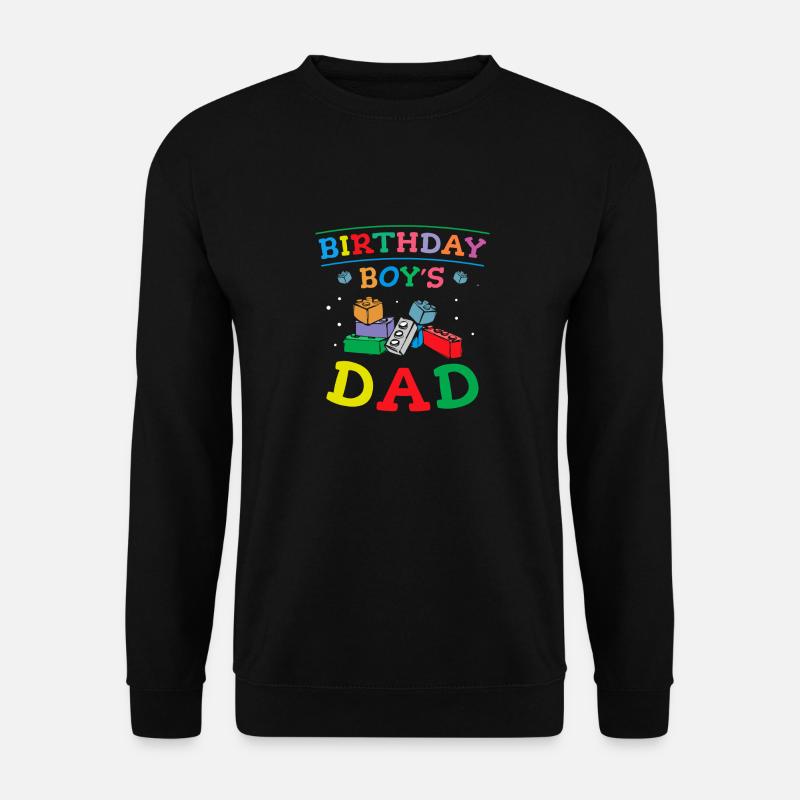 Le père d’un garçon d’anniversaire construit des blocs de construction - Sweat-shirt Unisexe - noir