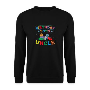 Oncle du garçon d’anniversaire Bauklötze - Sweat-shirt Unisexe - noir - Devant - Alina (178cm) & Michal (187cm)