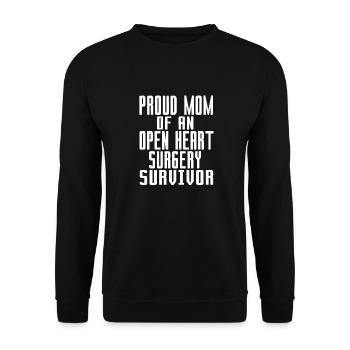 Fière maman d’un survivant d’une chirurgie à cœur ouvert Retro - Sweat-shirt Unisexe - noir - Devant - Alina (178cm) & Michal (187cm)