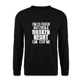 So Tough Not Even A Broken Heart Can Stop Surgeon - Unisex Pullover - Schwarz - Vorne - Alina (178cm) & Michal (187cm)
