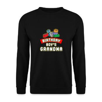 Birthday Kids Grandma Building Blocks - Sweat-shirt Unisexe - noir - Devant - Alina (178cm) & Michal (187cm)