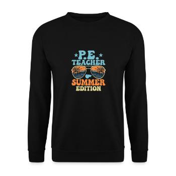 P.E.Teacher Summer Edition Physical Education Scho - Unisex Sweatshirt - black - Front - Alina (178cm) & Michal (187cm)