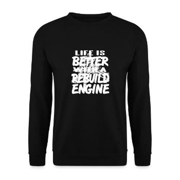 La vie est meilleure avec un chirurgien cardiaque de moteur de reconstruction - Sweat-shirt Unisexe - noir - Devant - Alina (178cm) & Michal (187cm)