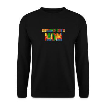 Blocs de construction de la tante du garçon d’anniversaire - Sweat-shirt Unisexe - noir - Devant - Alina (178cm) & Michal (187cm)