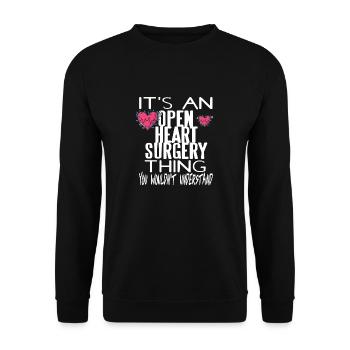 Chirurgie à cœur ouvert chose que vous ne comprendriez pas - Sweat-shirt Unisexe - noir - Devant - Alina (178cm) & Michal (187cm)