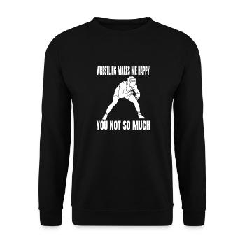 Wrestler Wrestler Gift Wrestling Wrestling - Unisex Sweatshirt - black - Front - Alina (178cm) & Michal (187cm)