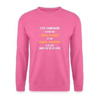 Homme beau gosse Franc Comtois - Sweat-shirt Unisexe - rose - Devant